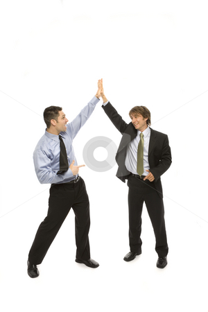 cutcaster-photo-100238189-Businessmen-give-a-high-five.jpg